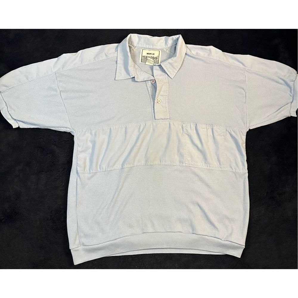 Vintage 1970s Hukapoo Collared Shirt Hippie Sz XL B7